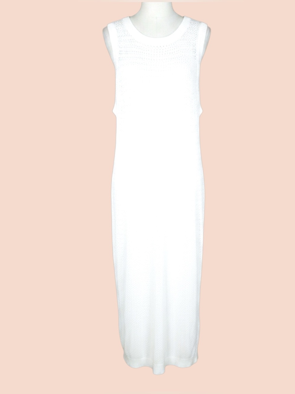 Express White Crochet Sleeveless Maxi Dress Fully Lined